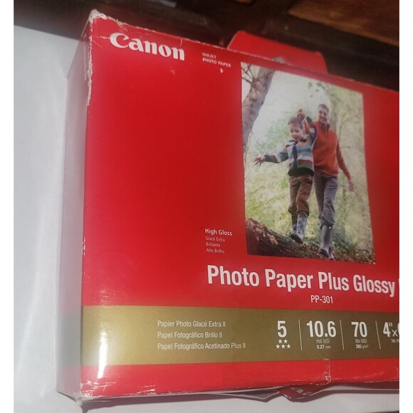 CanonInk Photo Paper Plus Glossy II 4" x 6" 400 Sheets (1432C007) NEW OPEN BOX - Picture 10 of 13